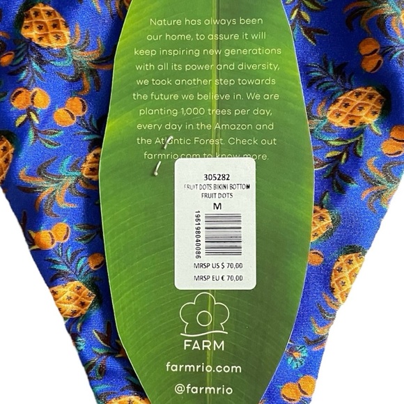 Farm Rio Fruit Dot Bikini Set - Medium - NWT - Picture 8 of 10